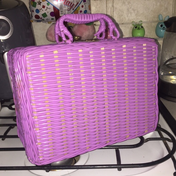 vintage y2k purple picnic basket teacup set - Picture 4 of 4